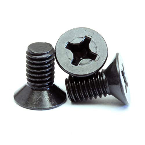 100Pcs M2 M2.5 M3 M4 Phillips Countersunk Head Screw With Washer Bolts Black